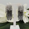 Vergulde waterval tassel oorbellen zilver