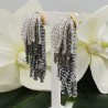Vergulde waterval tassel oorbellen zilver