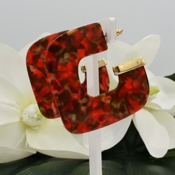 Resin creolen rood