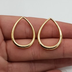 Hanger set goud kleurige open druppel medium