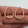 Hanger set goud kleurige open druppel medium