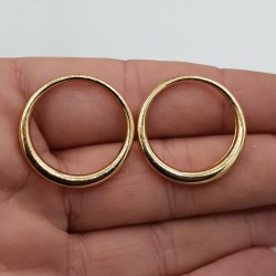 Hanger set goud kleurige open cirkel small