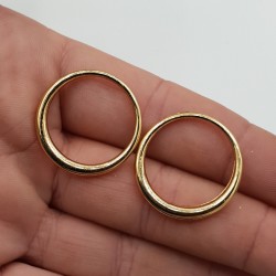 Hanger set goud kleurige open cirkel small