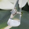 Zilveren ring gezet met druppelvormige Maansteen 17.3 mm