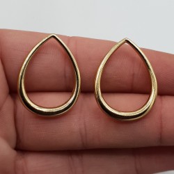 Hanger set goud kleurige open druppel small