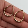 Hanger set goud kleurige open druppel small