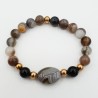 Armband van grijze Agaat en Botswana Agaat