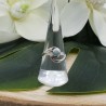 Zilveren wave ring gezet met Larimar 18 mm