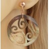 Oorbellen met ronde Blacklip schelp