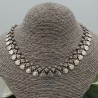 Zilveren boho stijl choker ketting