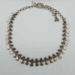 Zilveren boho stijl choker ketting
