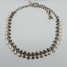 Zilveren boho stijl choker ketting