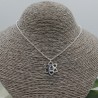 Zilveren ketting met lotus hanger met mediterende Boeddha