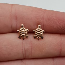 Rosé vergulde schildpad oorknoppen