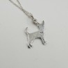 Zilveren ketting met Chihuahua hanger