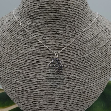 Zilveren ketting met eenhoorn hanger