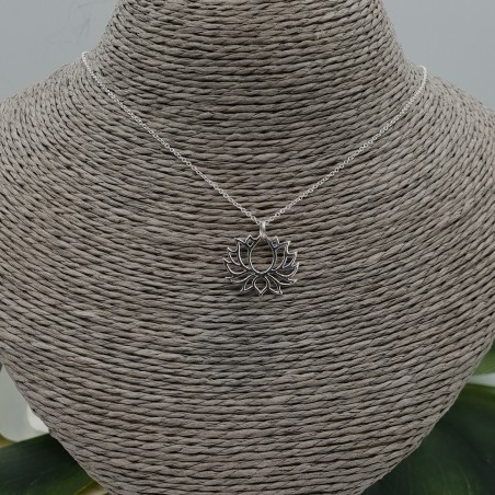 925 Sterling zilveren ketting met lotus hanger