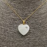 Vergulde ketting met hartje van Parelmoer