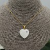 Vergulde ketting met hartje van Parelmoer