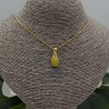 Vergulde ketting met hanger gezet met ovale Etiopische Opaal