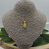 Vergulde ketting met hanger gezet met ovale Etiopische Opaal