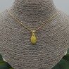 Vergulde ketting met hanger gezet met ovale Etiopische Opaal
