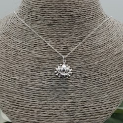Sterling zilveren ketting met lotus hanger