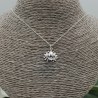 Sterling zilveren ketting met lotus hanger