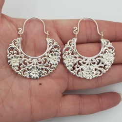 Varuna oorbellen zilver groot