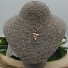 Rosé vergulde ketting met haaientand hanger