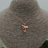 Rosé vergulde ketting met haaientand hanger