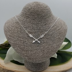Zilveren ketting met twee pijlen