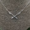 Zilveren ketting met twee pijlen