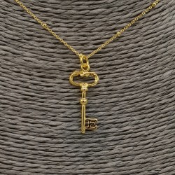Vergulde ketting met sleutel hanger