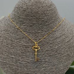 Vergulde ketting met sleutel hanger