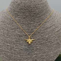Vergulde ketting met klein stieren kop hangertje
