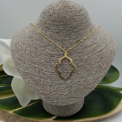 Vergulde ketting met brushed Marakesh hanger