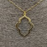 Vergulde ketting met brushed Marakesh hanger