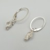 Zilveren oorbellen met zeepaard hanger