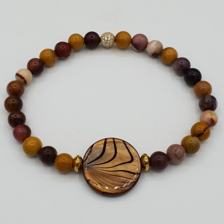 Armband met schelp en Mookaiet