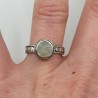 Zilveren ring gezet met ronde Parelmoer