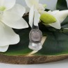 Zilveren ring met vierkante Rozenkwarts en bewerkte kop 18 mm