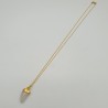 Vergulde ketting met regenboog Maansteen hoorn hanger