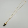 Vergulde ketting met Labradoriet hoorn hanger