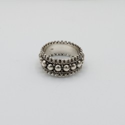 925 Sterling zilver beaded ring