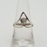 Zilveren ring met kleine ronde cabochon Maansteen