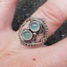 Zilveren ring gezet met aqua Chalcedoon