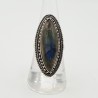 Zilveren ring gezet met marquise Labradoriet 17 mm