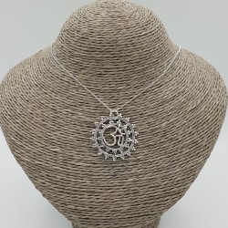 Zilveren ketting met Ohm teken hanger