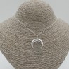 Zilveren ketting met hoorn hanger